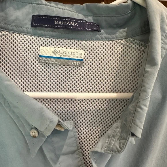 Columbia Men's Lightweight Tan and Blue fishing shirts - Picture 4 of 11